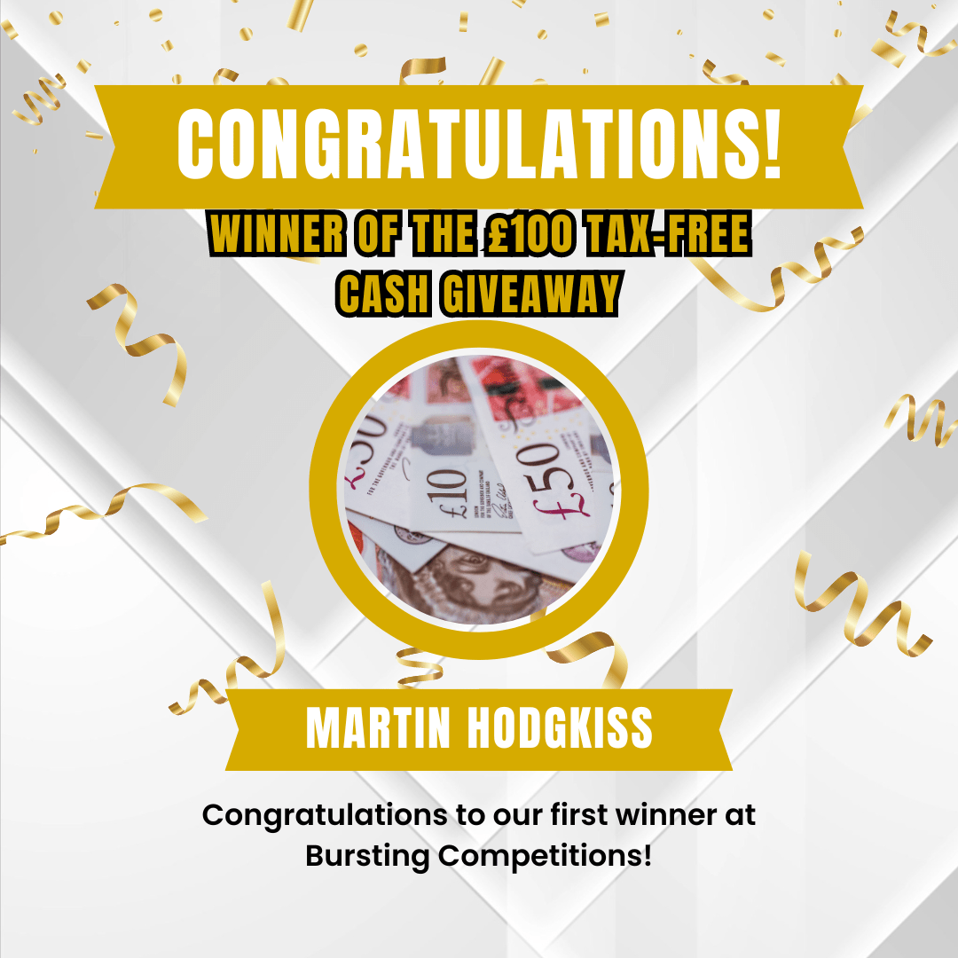 Congratulations to Martin winner of the £100 Cash Giveaway!